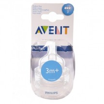 TETINA AVENT SILICONA FLUJO MEDIO 2UNIDADES