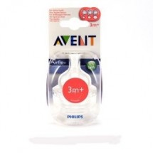 TETINA AVENT SILICONA  FLUJO VARIABLE 2UNIDADES