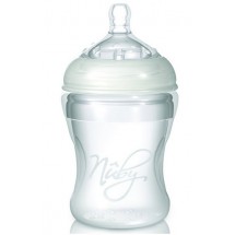 Nuby  Biberon de Silicona Tetina de Flujo Lento 0 meses 210 mL