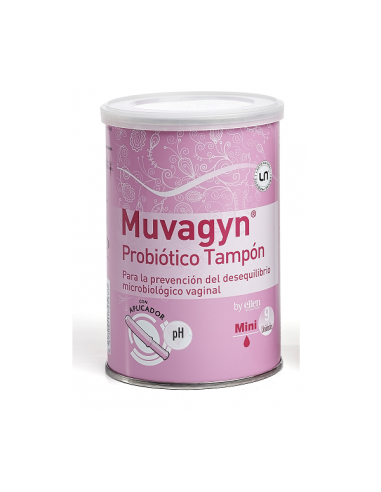 Muvagyn Probiotico Tampon Mini Con Aplicador 9 Unidades