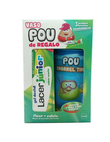 Lacer Junior Gel Menta 75 mL + Vaso Pou de Regalo*