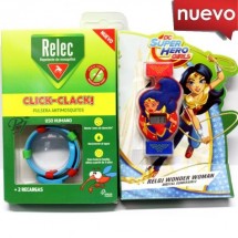 Relec Pulsera Antimosquitos Click Clack Reloj Wonder Woman