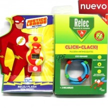 Relec Pulsera Antimosquitos Click Clack Reloj  Flash