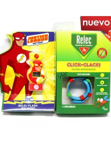 Relec Pulsera Antimosquitos Click Clack Reloj  Flash