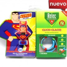 Relec Pulsera Antimosquitos Click Clack Reloj Superman