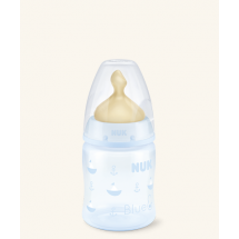 Nuk Biberon Azul First Choice Tetina Latex Orificio Medio 0-6 m 150 ml