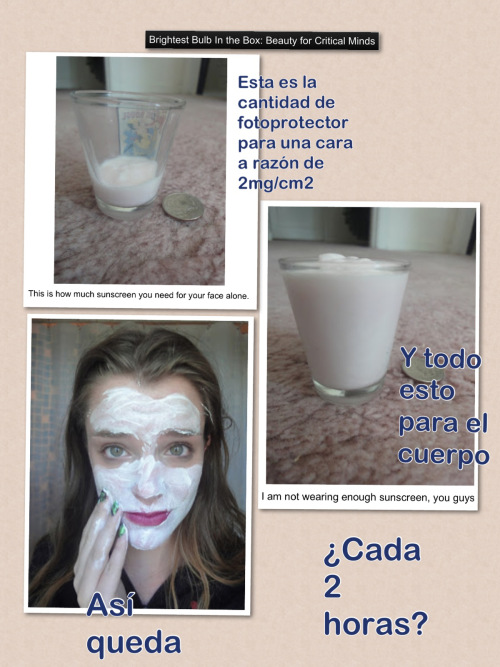 cantidad de fotoprotector a aplicar